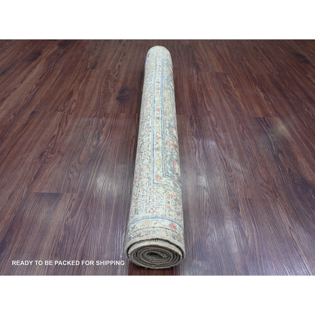 3'9" x 6'7" New Hand Knotted Brown Wool Rectangle Oriental Rug - MOA10220929