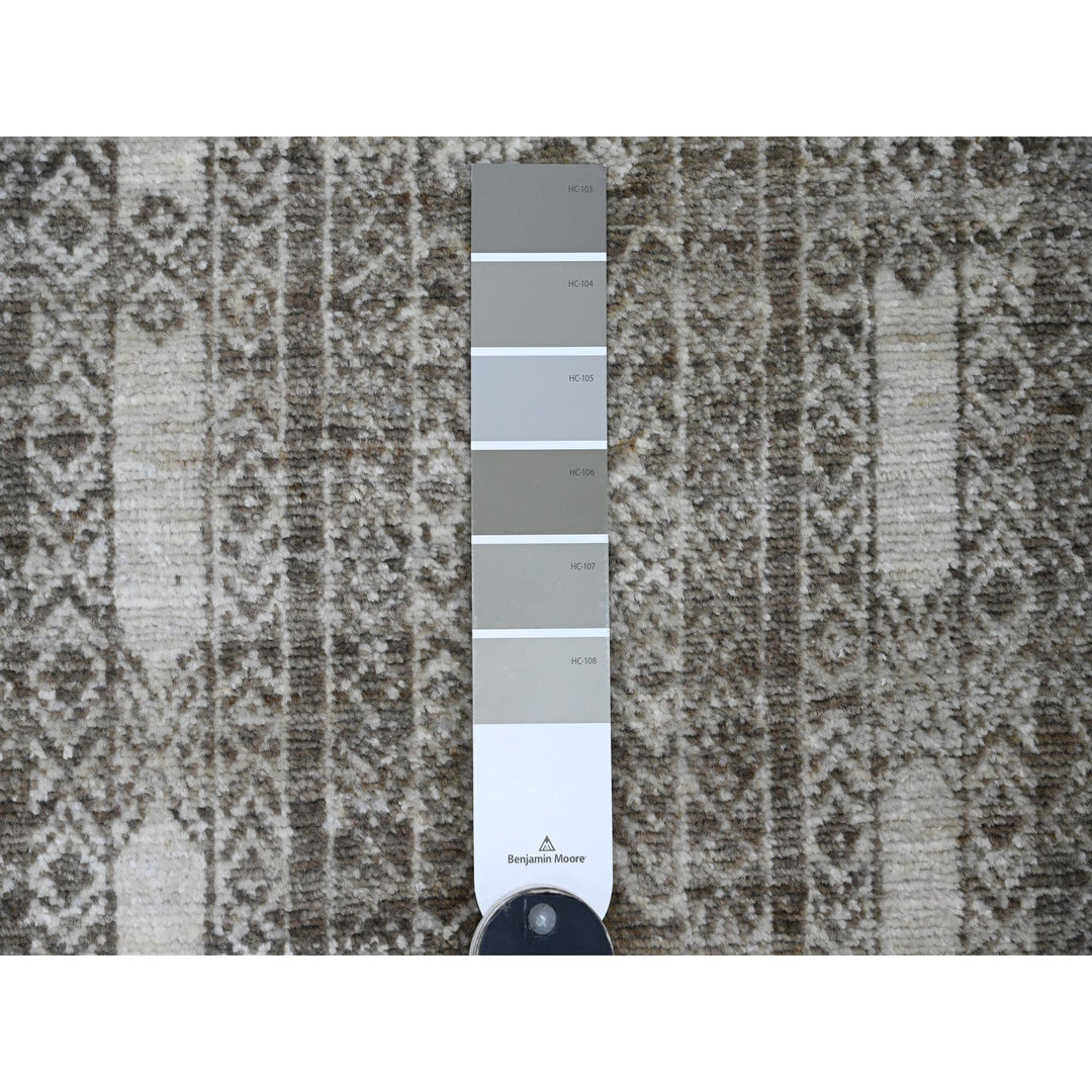 2'5" x 11'0" New Hand Knotted Brown Wool Runner Oriental Rug - MOA10220937