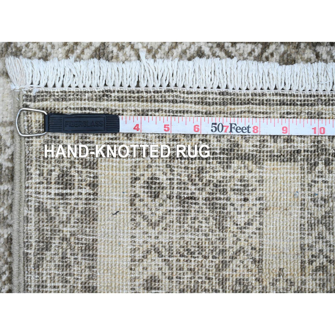 2'5" x 11'0" New Hand Knotted Brown Wool Runner Oriental Rug - MOA10220937
