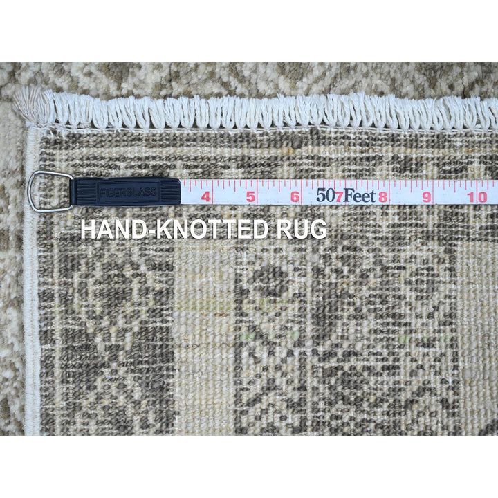 2'6" x 11'6" New Hand Knotted Brown Wool Runner Oriental Rug - MOA10220939
