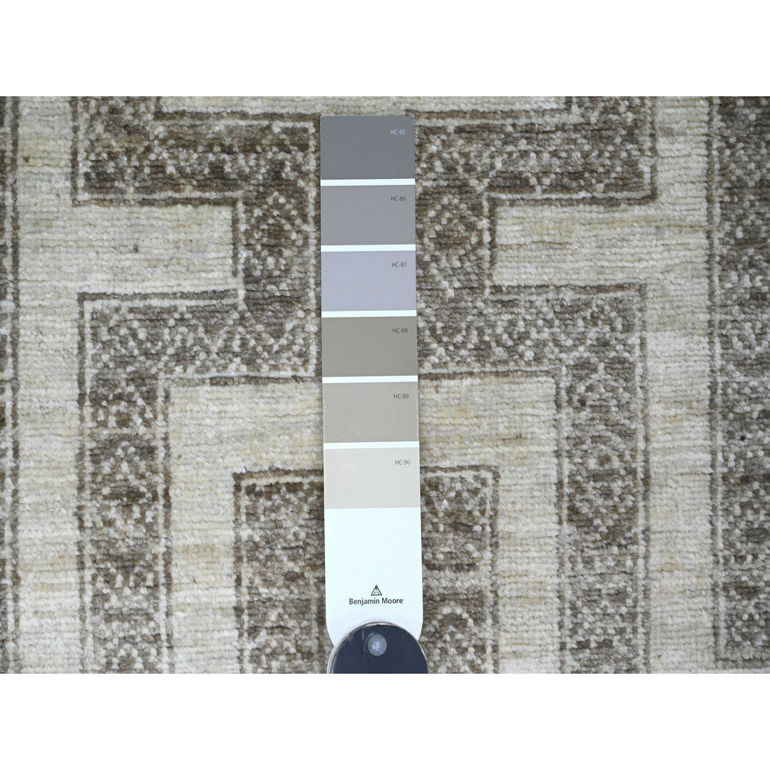 2'7" x 9'5" New Hand Knotted Brown Wool Runner Oriental Rug - MOA10220940