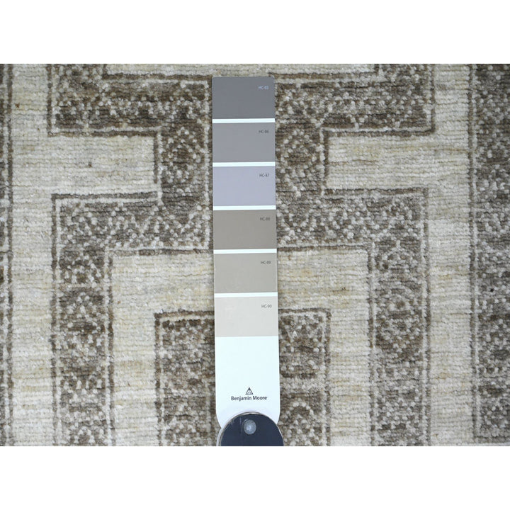 2'7" x 9'5" New Hand Knotted Brown Wool Runner Oriental Rug - MOA10220940