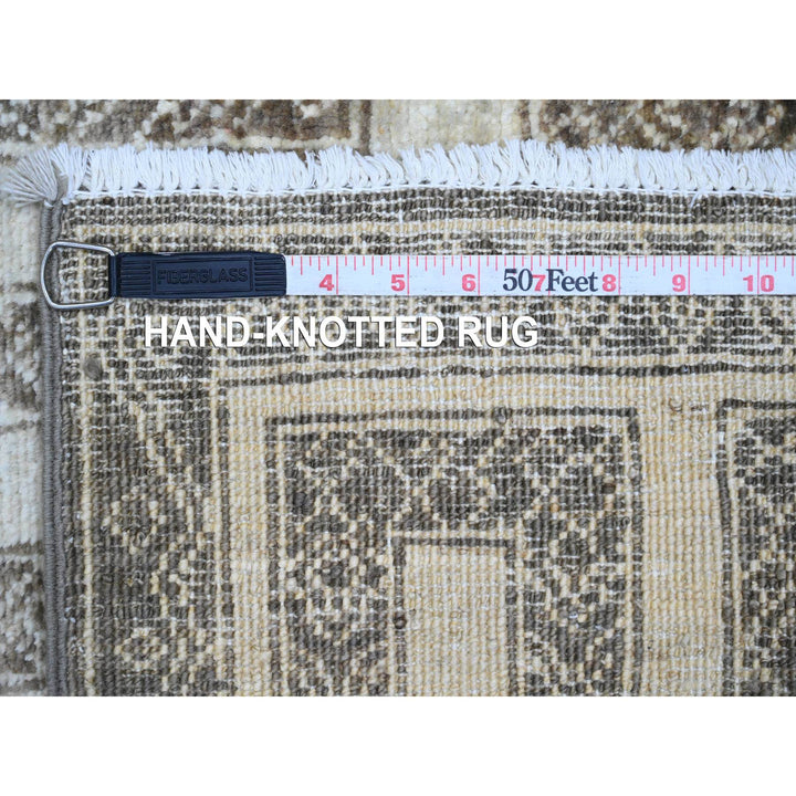 2'7" x 9'5" New Hand Knotted Brown Wool Runner Oriental Rug - MOA10220940