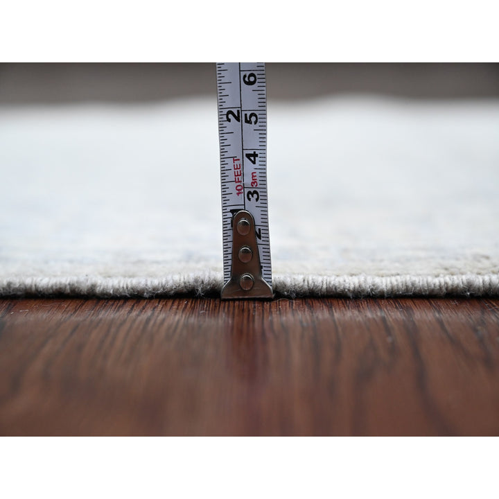 2'6" x 19'2" New Hand Knotted Grey Wool Runner Oriental Rug - MOA10220945