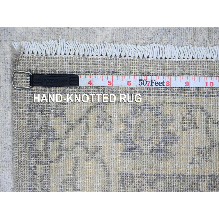 2'6" x 19'2" New Hand Knotted Grey Wool Runner Oriental Rug - MOA10220945