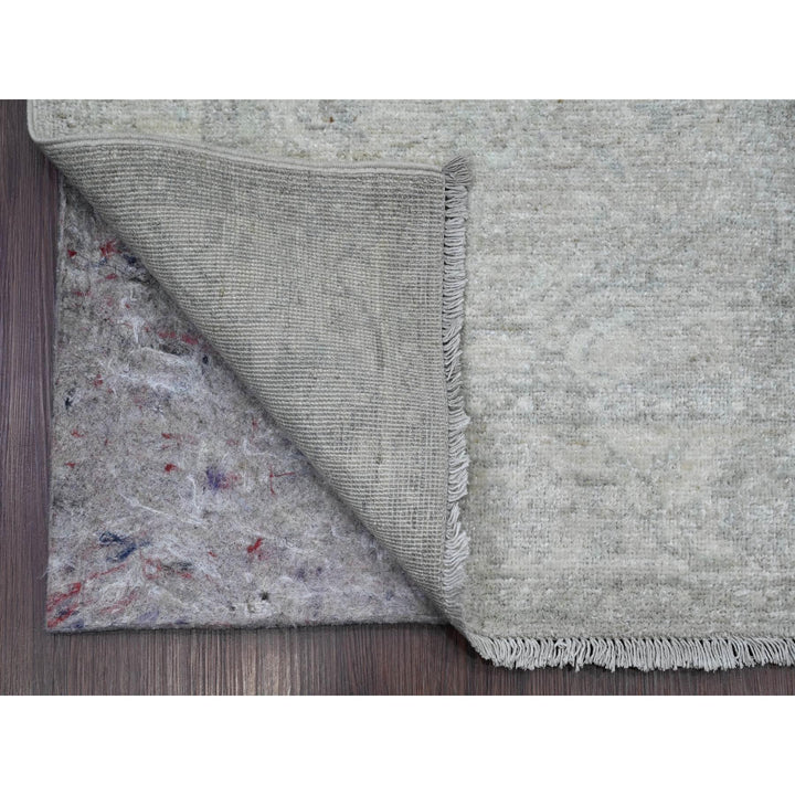 2'6" x 28'9" New Hand Knotted Grey Wool Runner Oriental Rug - MOA10220946
