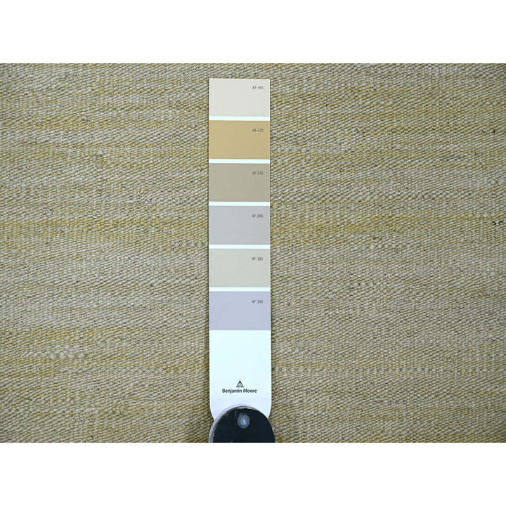 8'9" x 12'4" New Hand Woven Beige Wool Rectangle Oriental Rug - MOA10220947