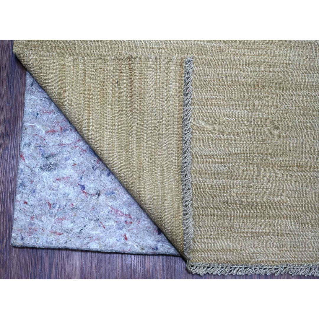 8'11" x 12'1" New Hand Woven Brown Wool Rectangle Oriental Rug - MOA10220948