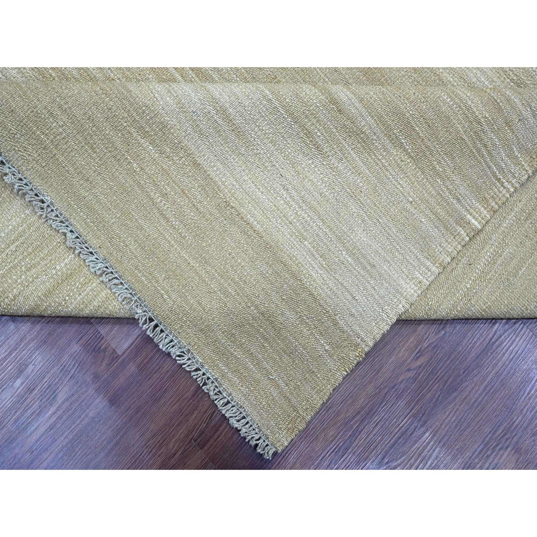 8'11" x 12'1" New Hand Woven Brown Wool Rectangle Oriental Rug - MOA10220948