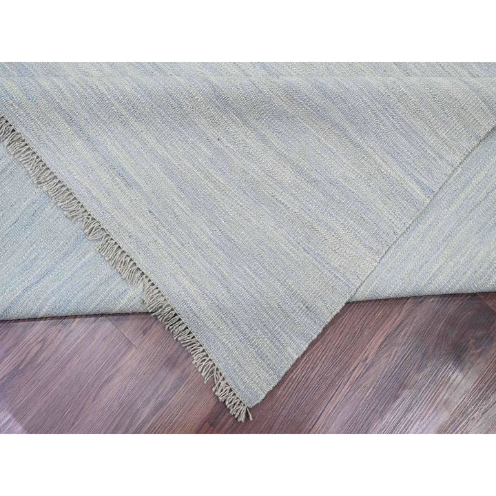 9'1" x 11'11" New Hand Woven Blue Wool Rectangle Oriental Rug - MOA10220951