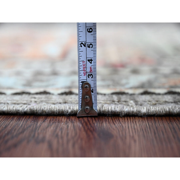 2'7" x 11'6" New Hand Knotted Grey Wool Runner Oriental Rug - MOA10220967