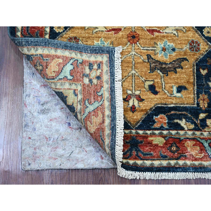 2'7" x 7'10" New Hand Knotted Blue Wool Runner Oriental Rug - MOA10220980