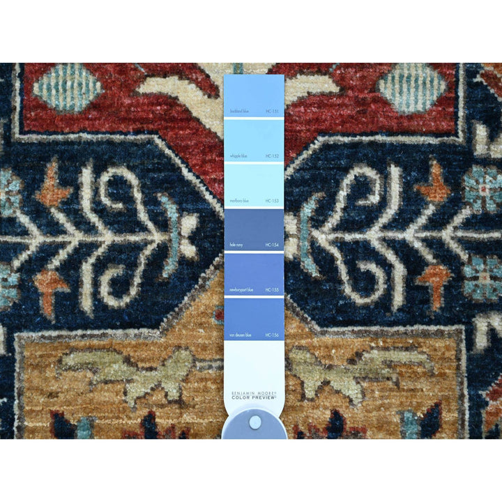 2'7" x 7'10" New Hand Knotted Blue Wool Runner Oriental Rug - MOA10220980