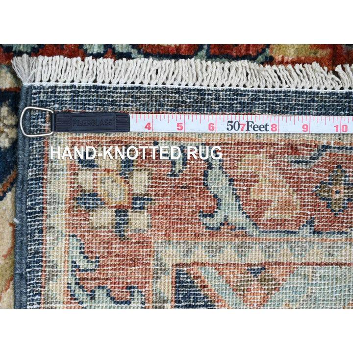 2'7" x 7'10" New Hand Knotted Blue Wool Runner Oriental Rug - MOA10220980