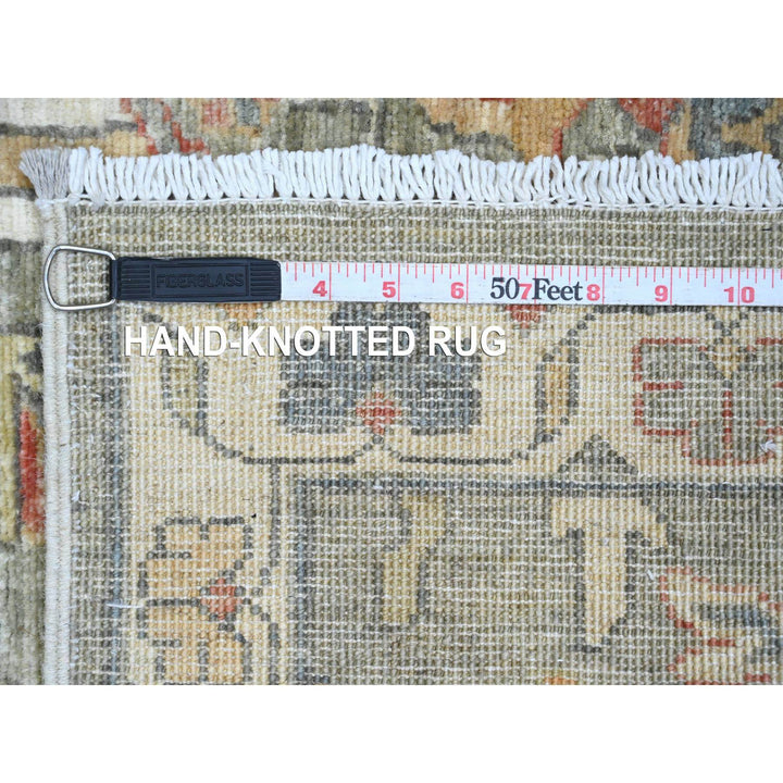 2'5" x 8'1" New Hand Knotted Green Wool Runner Oriental Rug - MOA10220984