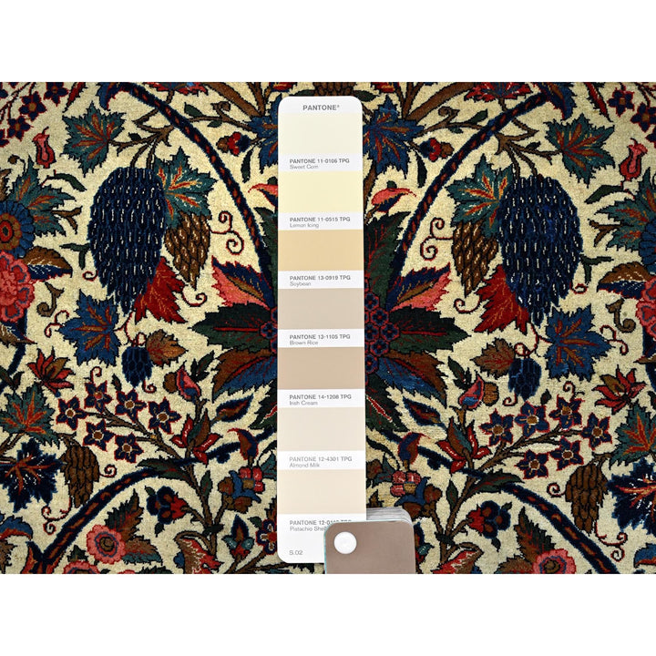 10'3" x 13'5" Vintage Hand Knotted Ivory Wool Rectangle Oriental Rug - MOA102213