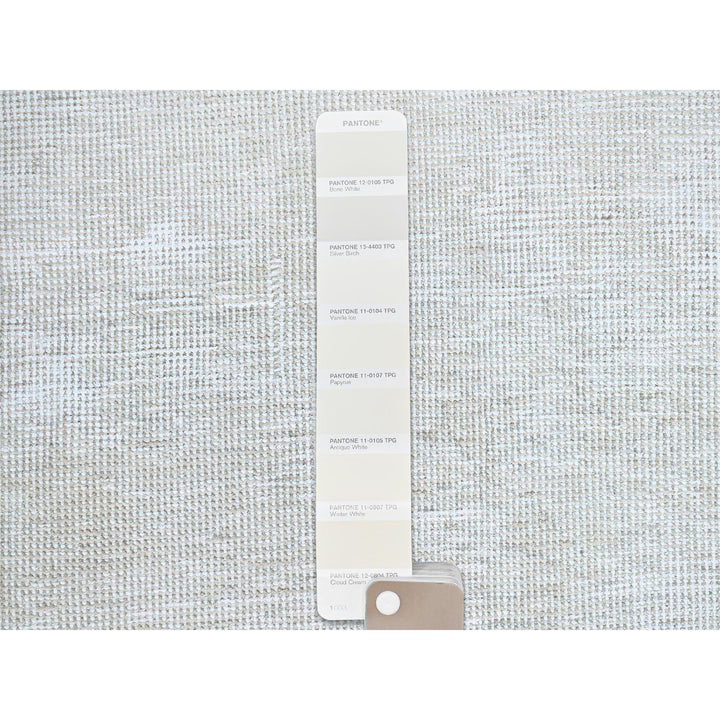 2'2" x 5'10" Vintage Hand Knotted Ivory Wool Runner Oriental Rug - MOA102225