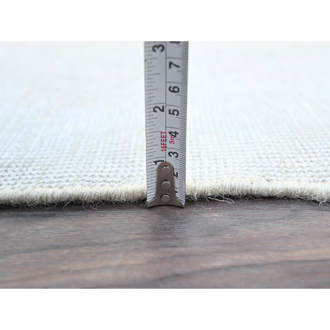 2'2" x 5'10" Vintage Hand Knotted Ivory Wool Runner Oriental Rug - MOA102225