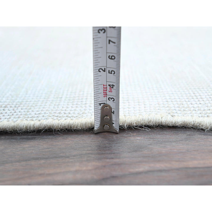 2'2" x 5'10" Vintage Hand Knotted Ivory Wool Runner Oriental Rug - MOA102225