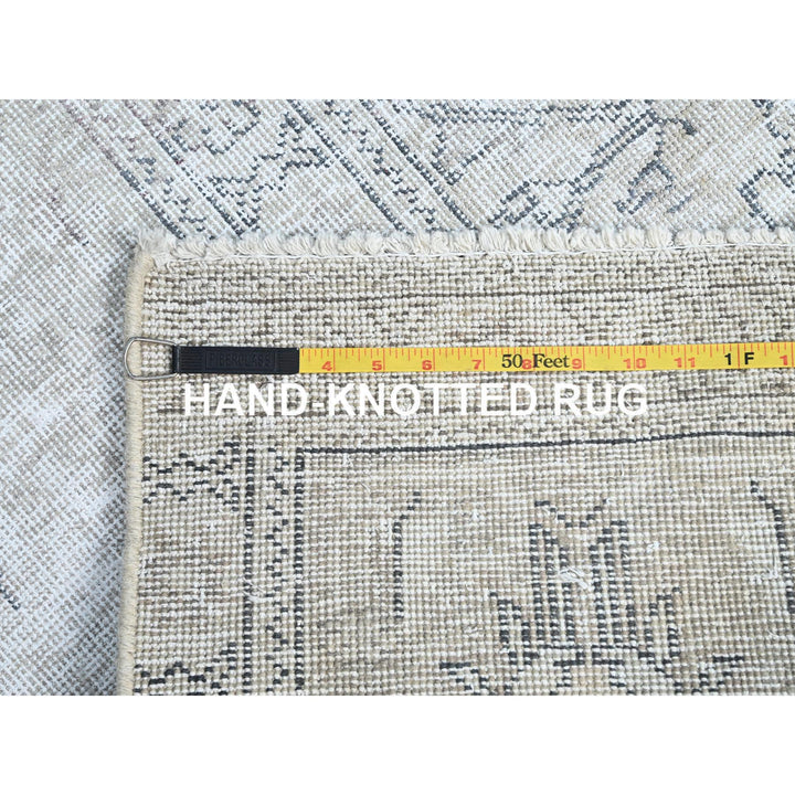 3'2" x 5'2" New Hand Knotted Ivory Wool Rectangle Oriental Rug - MOA102237