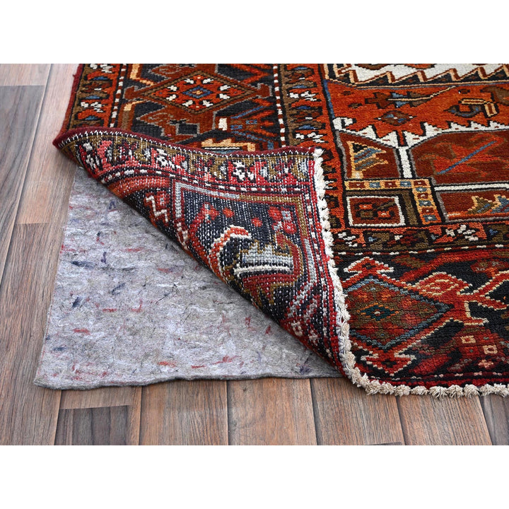 10'0" x 12'0" Vintage Hand Knotted Orange Wool Rectangle Oriental Rug - MOA102263