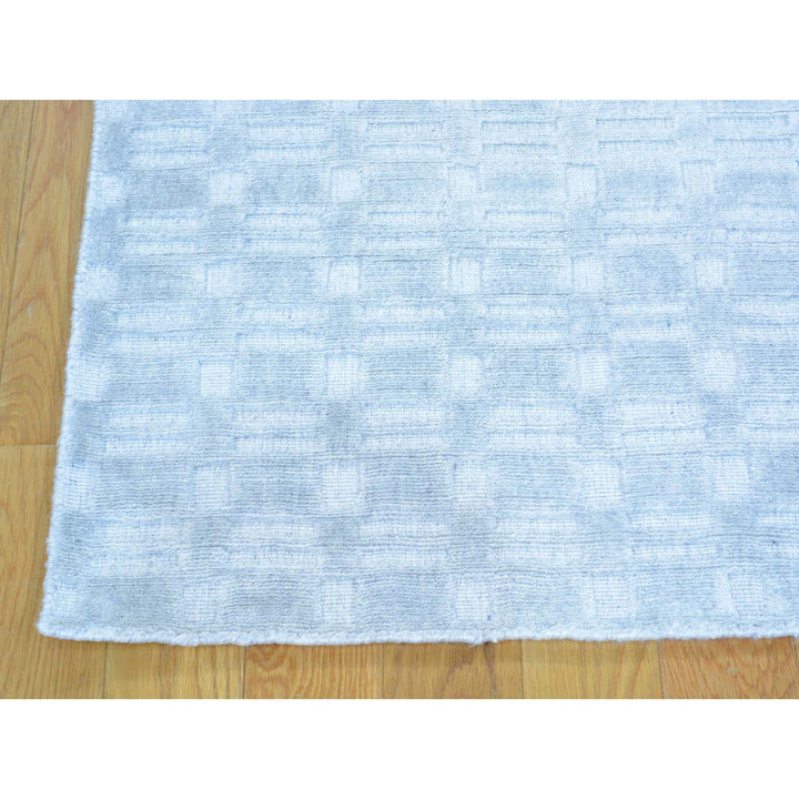 2'0" x 3'0" New Hand Loomed Blue Cotton Rectangle Oriental Rug - MOA10229953