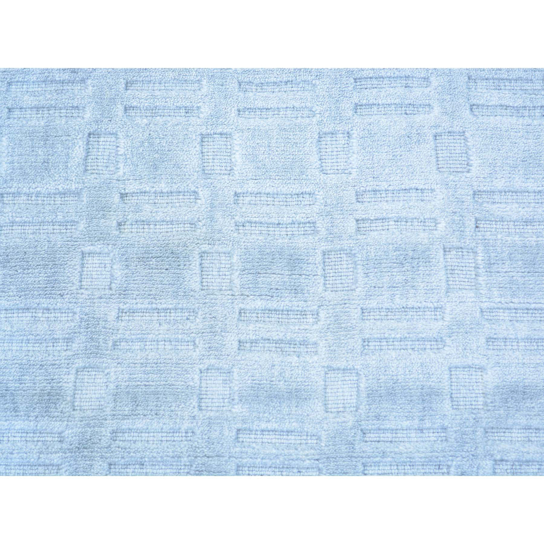 2'0" x 3'0" New Hand Loomed Blue Cotton Rectangle Oriental Rug - MOA10229953