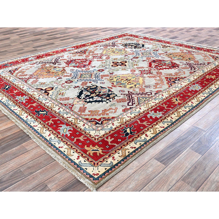 7'10" x 9'10" New Hand Knotted Green Wool Rectangle Oriental Rug - MOA102302