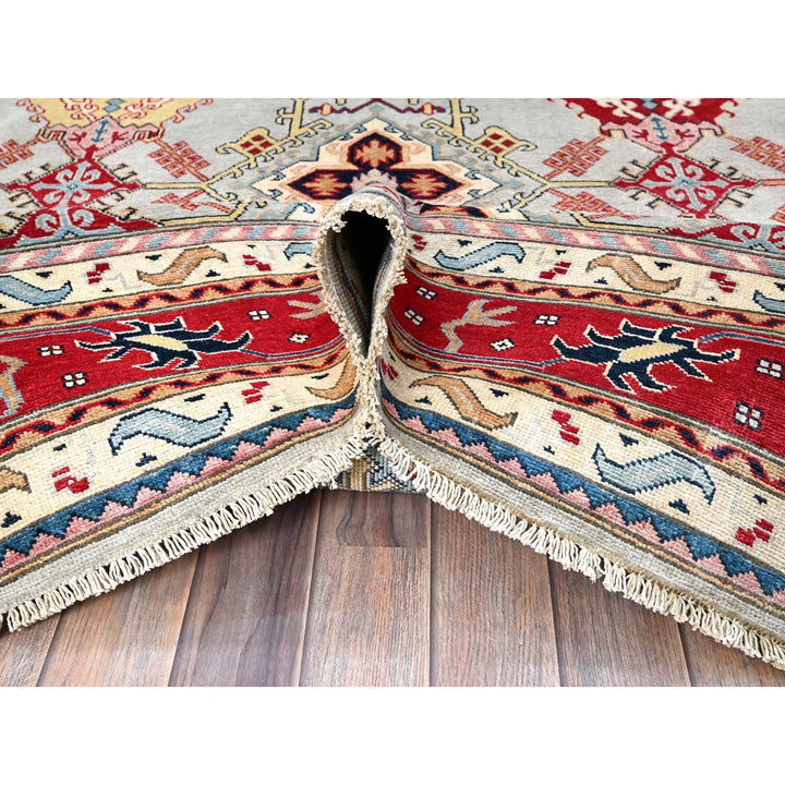 7'10" x 9'10" New Hand Knotted Green Wool Rectangle Oriental Rug - MOA102302
