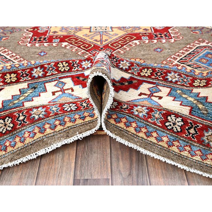 8'2" x 9'11" New Hand Knotted Brown Wool Rectangle Oriental Rug - MOA102305