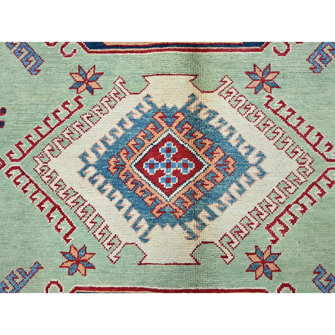 8'4" x 9'7" New Hand Knotted Green Wool Rectangle Oriental Rug - MOA102306