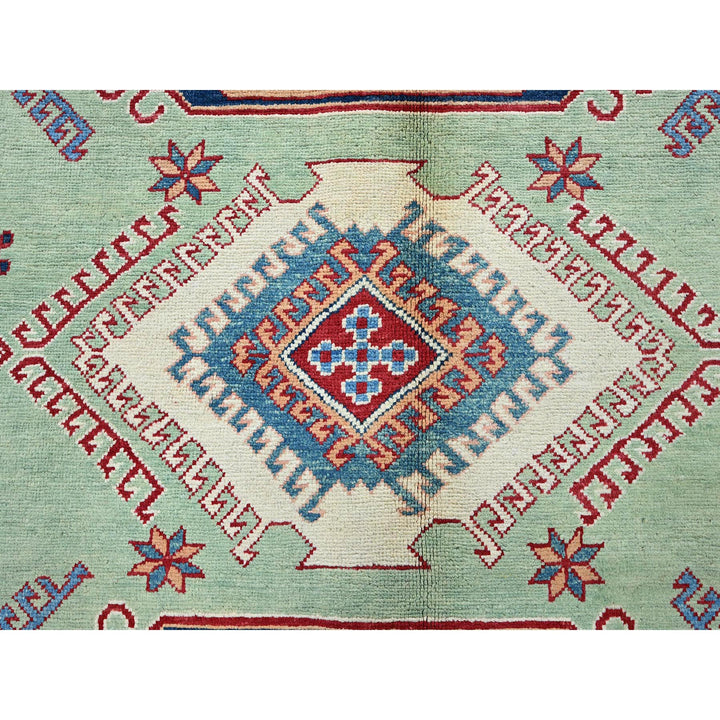 8'4" x 9'7" New Hand Knotted Green Wool Rectangle Oriental Rug - MOA102306