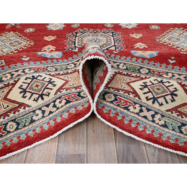 7'10" x 9'9" New Hand Knotted Red Wool Rectangle Oriental Rug - MOA102310