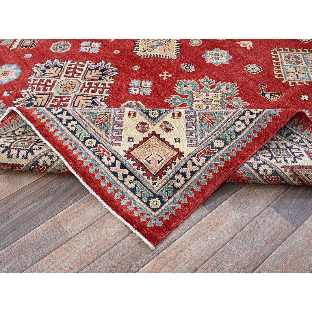 7'10" x 9'9" New Hand Knotted Red Wool Rectangle Oriental Rug - MOA102310