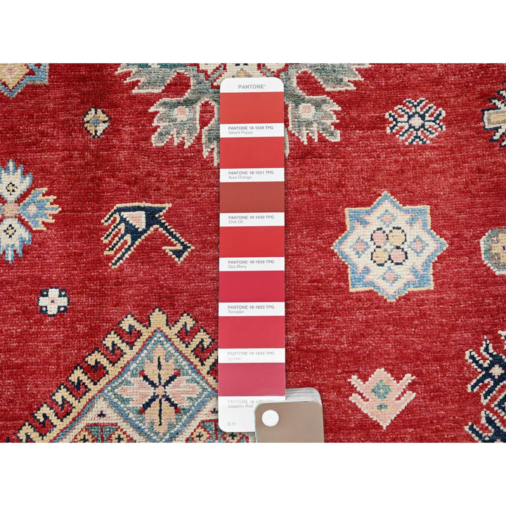 7'10" x 9'9" New Hand Knotted Red Wool Rectangle Oriental Rug - MOA102310