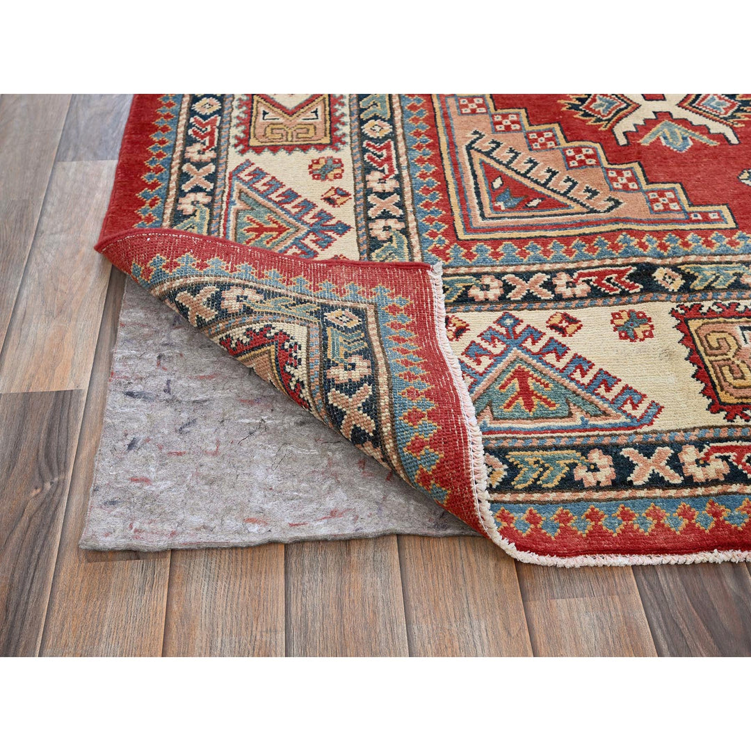 7'11" x 9'11" New Hand Knotted Red Wool Rectangle Oriental Rug - MOA102311