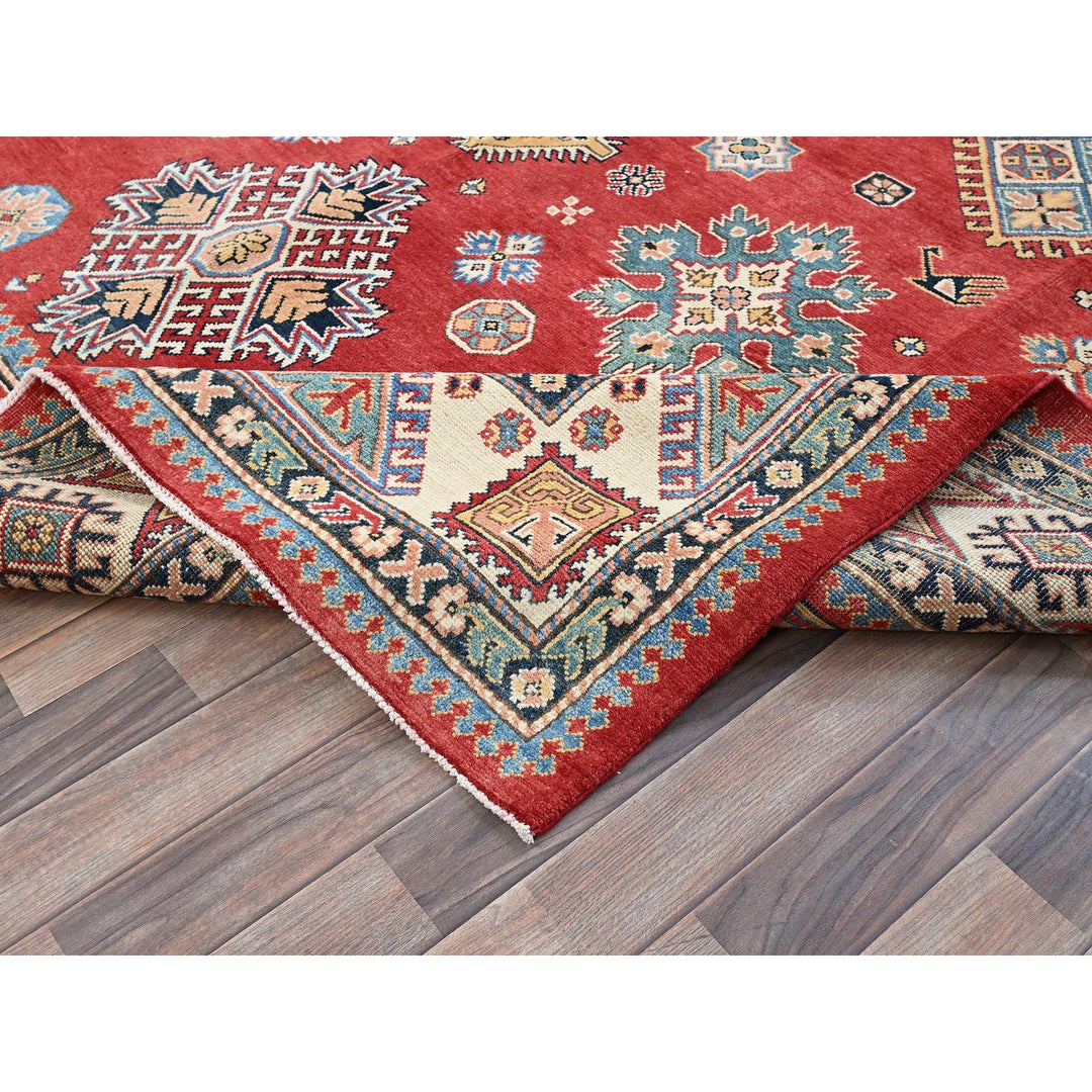 7'11" x 9'11" New Hand Knotted Red Wool Rectangle Oriental Rug - MOA102311