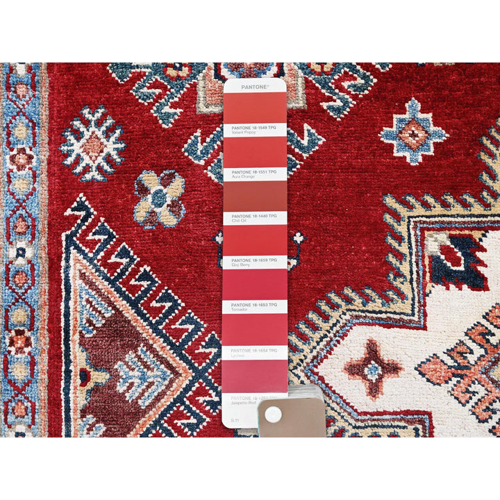 5'11" x 8'10" New Hand Knotted Red Wool Rectangle Oriental Rug - MOA102315