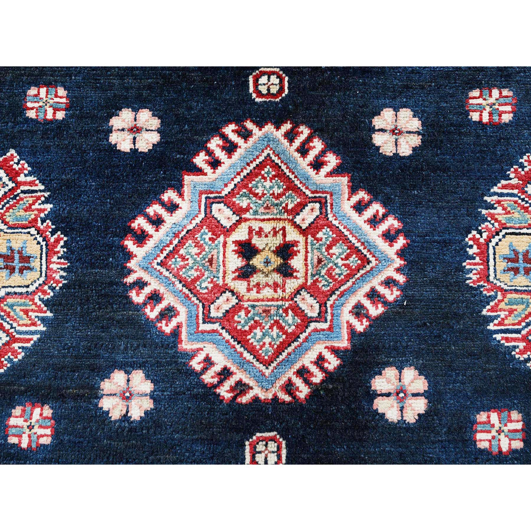 6'2" x 8'8" New Hand Knotted Blue Wool Rectangle Oriental Rug - MOA102316