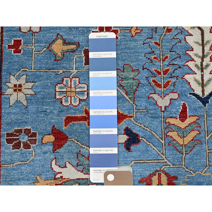 9'2" x 11'8" New Hand Knotted Blue Wool Rectangle Oriental Rug - MOA102318