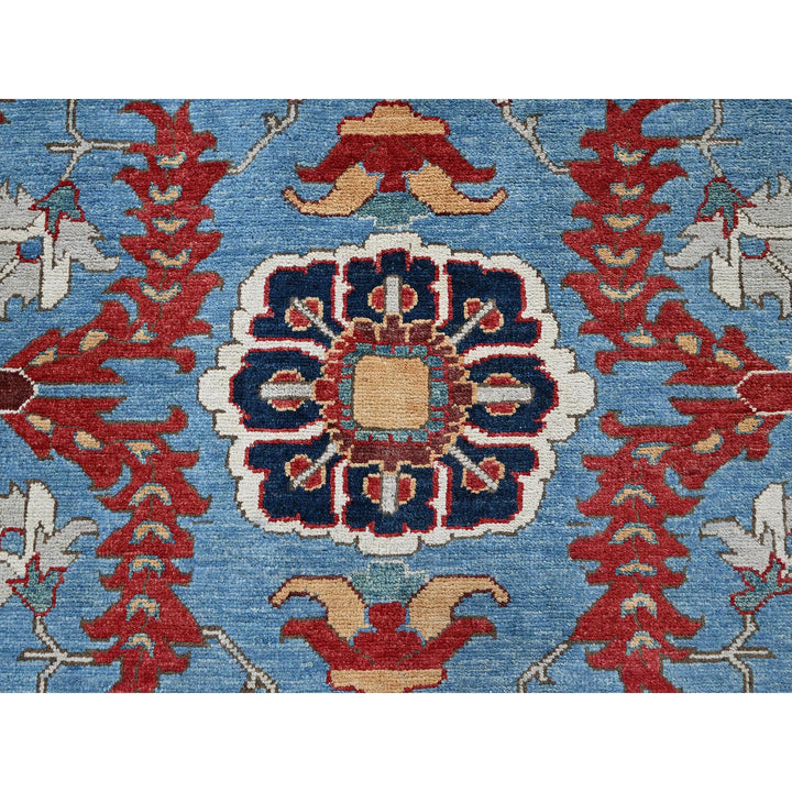 9'2" x 11'8" New Hand Knotted Blue Wool Rectangle Oriental Rug - MOA102318