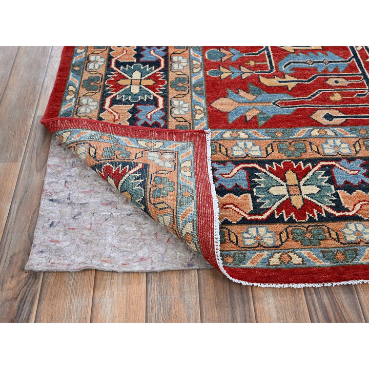 8'10" x 11'11" New Hand Knotted Red Wool Rectangle Oriental Rug - MOA102319