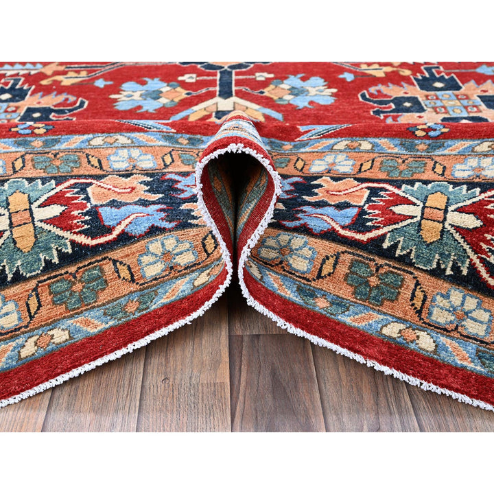8'10" x 11'11" New Hand Knotted Red Wool Rectangle Oriental Rug - MOA102319