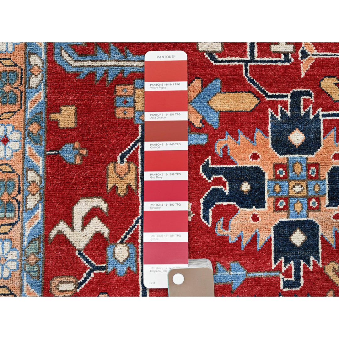 8'10" x 11'11" New Hand Knotted Red Wool Rectangle Oriental Rug - MOA102319
