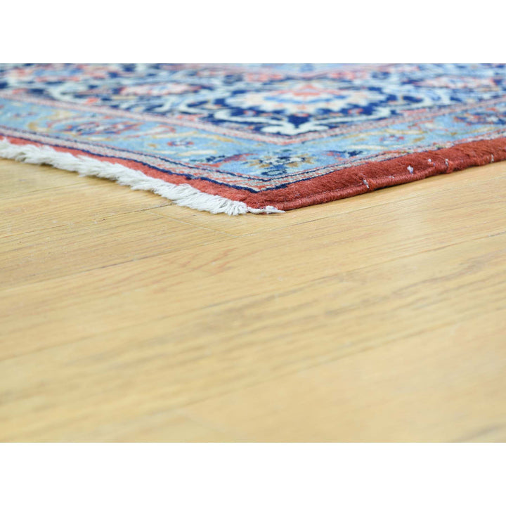 7'10" x 11'0" Vintage Hand Knotted Red Wool Rectangle Oriental Rug - MOA10232135