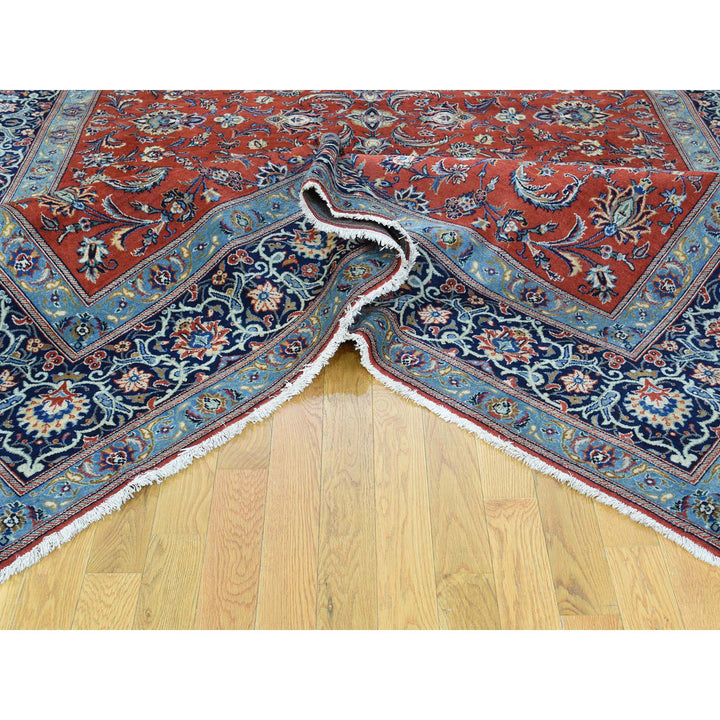 7'10" x 11'0" Vintage Hand Knotted Red Wool Rectangle Oriental Rug - MOA10232135