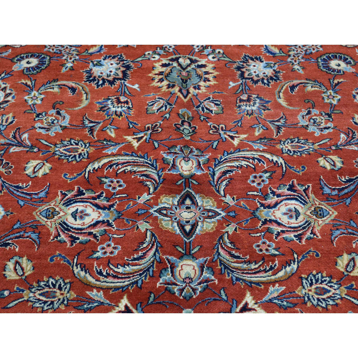 7'10" x 11'0" Vintage Hand Knotted Red Wool Rectangle Oriental Rug - MOA10232135