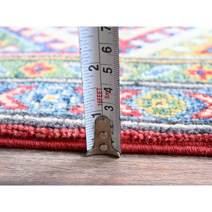 4'10" x 6'6" New Hand Knotted Red Wool Rectangle Oriental Rug - MOA102326