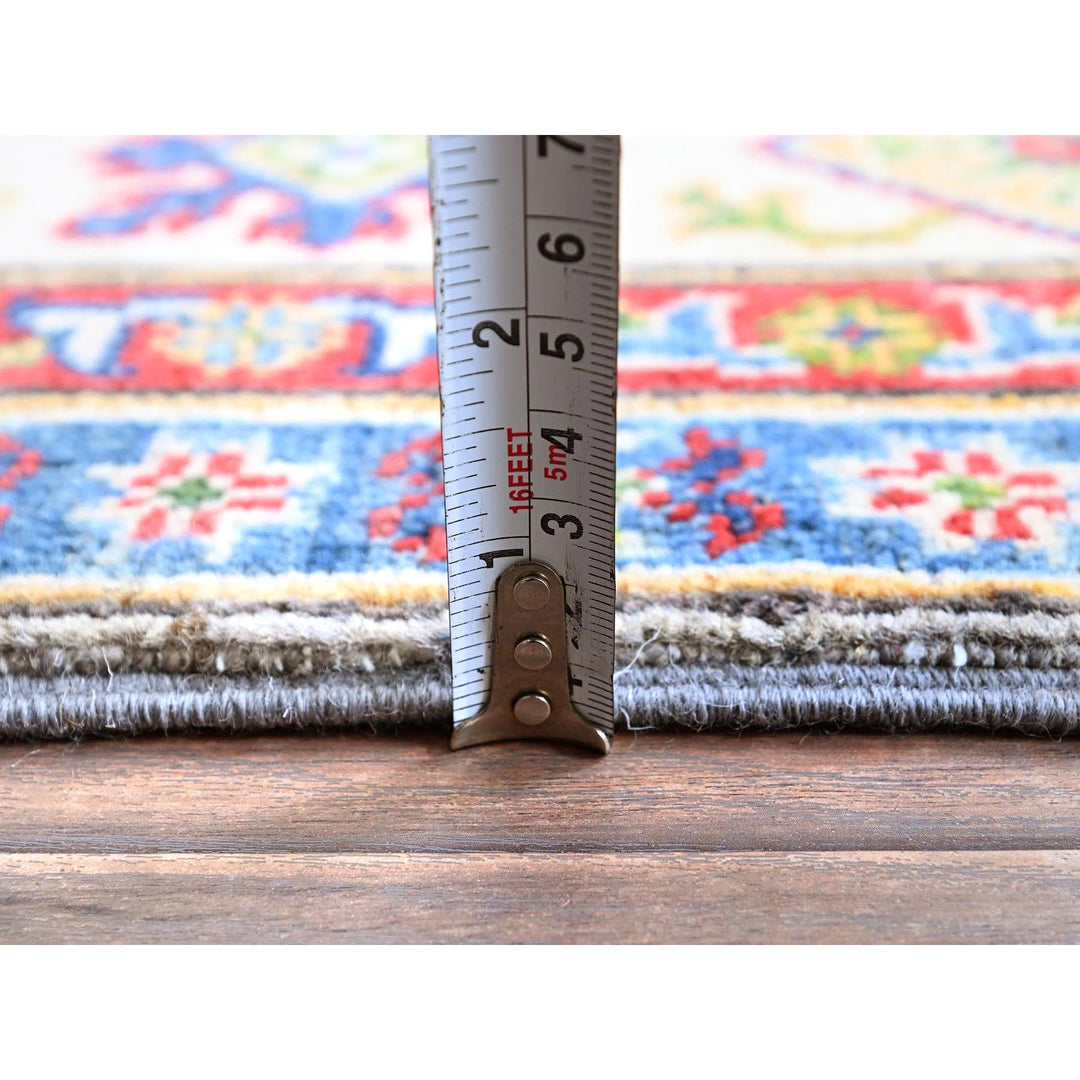 5'1" x 6'9" New Hand Knotted Grey Wool Rectangle Oriental Rug - MOA102328