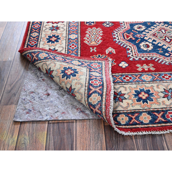 4'10" x 7'0" New Hand Knotted Red Wool Rectangle Oriental Rug - MOA102330